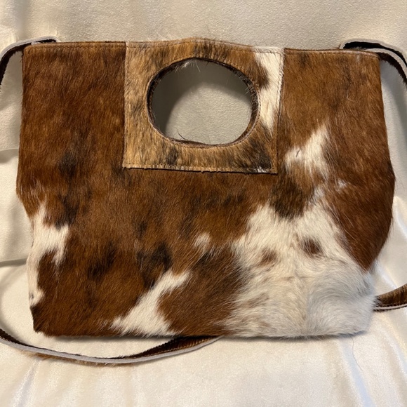 Real cow hide handbag - Picture 3 of 5